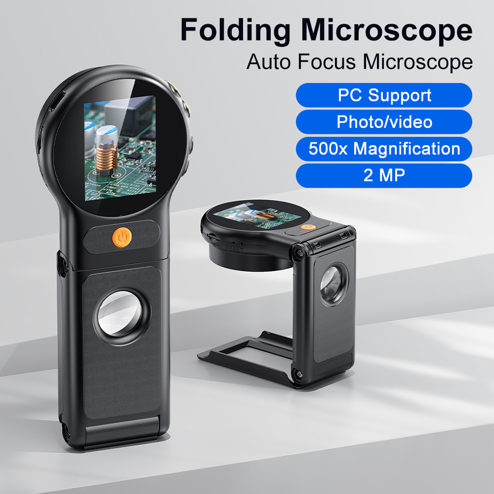 Electronics Repair Glasses - Autofocus 500X Digital Microscope with 8leds