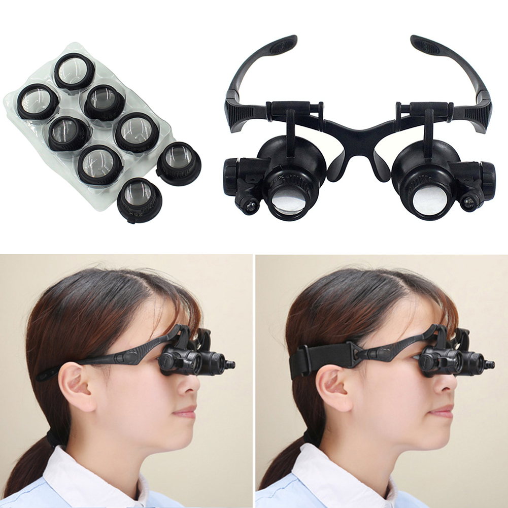 10X/15X/20X/25X LED Magnifier  - Electronics Repair Glasses recension och pris