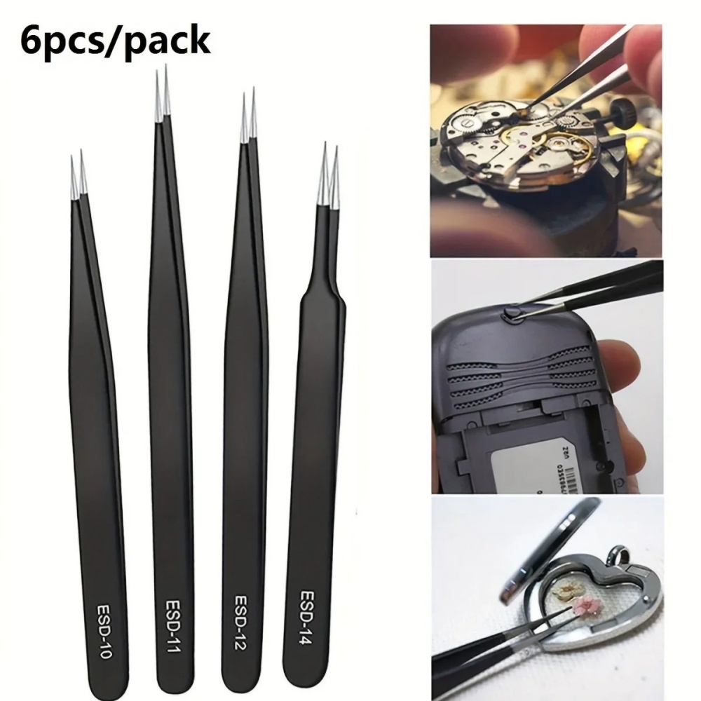 6pcs Stainless Steel Anti-stat - Electronics Repair Workshop recension och pris