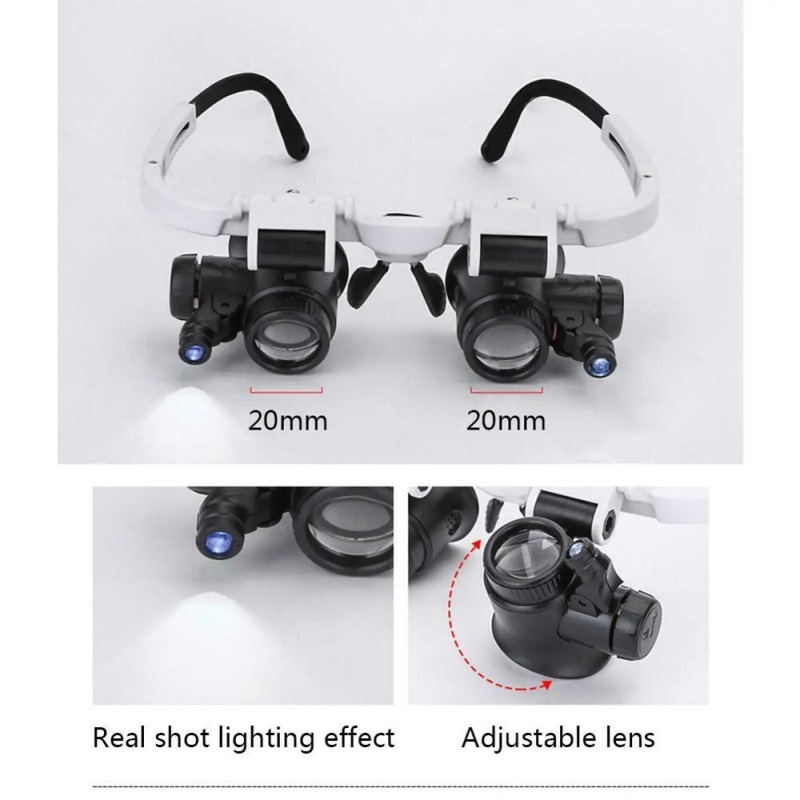 Multi Lens Headband Magnifier  - Electronics Repair Glasses recension och pris
