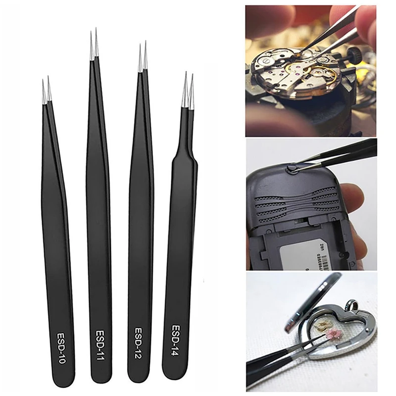 Precision Tweezers Set ESD Ant - Electronics Repair Workshop recension och pris
