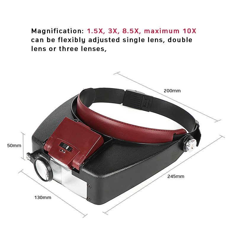 Helmet Style 10X Headband Magn - Electronics Repair Glasses recension och pris