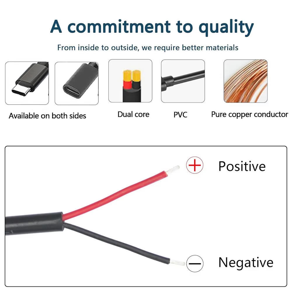 DC 2 Pin Power Cable USB and T - Electronics Repair Glasses recension och pris