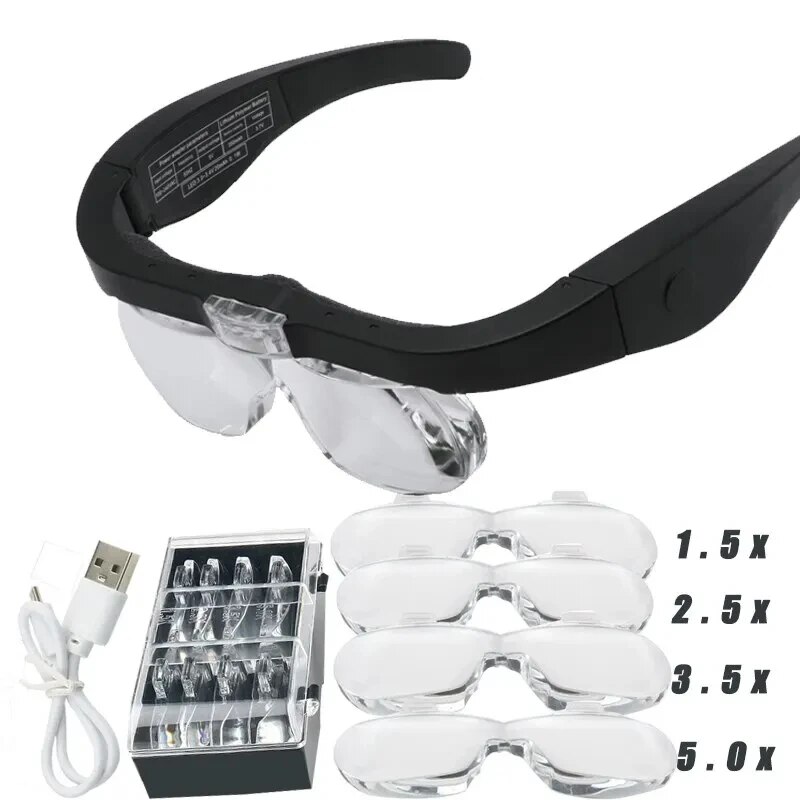 Head-mounted Magnifying Glasse - Electronics Repair Glasses recension och pris