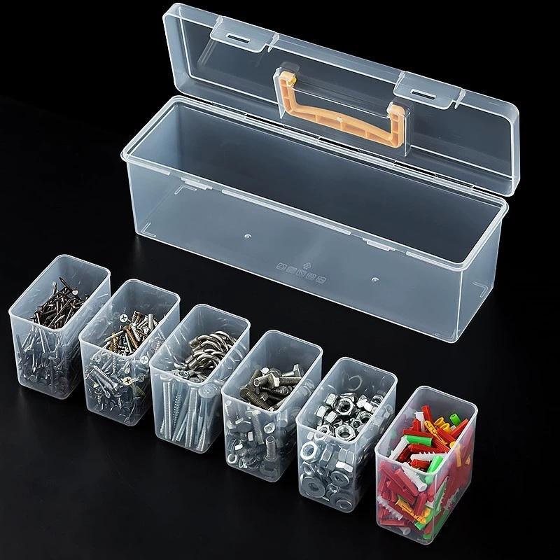 7 Piece Transparent Parts Stor - Electronics Repair Garage recension och pris